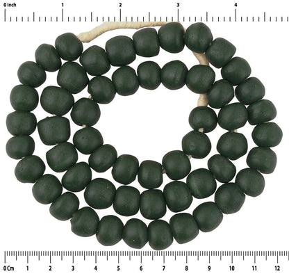 African Trade Krobo Glass Beads - 13-14Mm Recycled Ghana Beads - alternate view