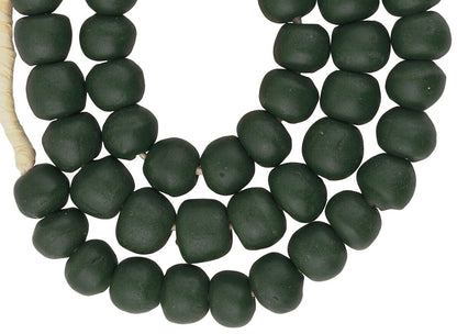 African Trade Krobo Glass Beads - 13-14Mm Recycled Ghana Beads - zoomed-in detail