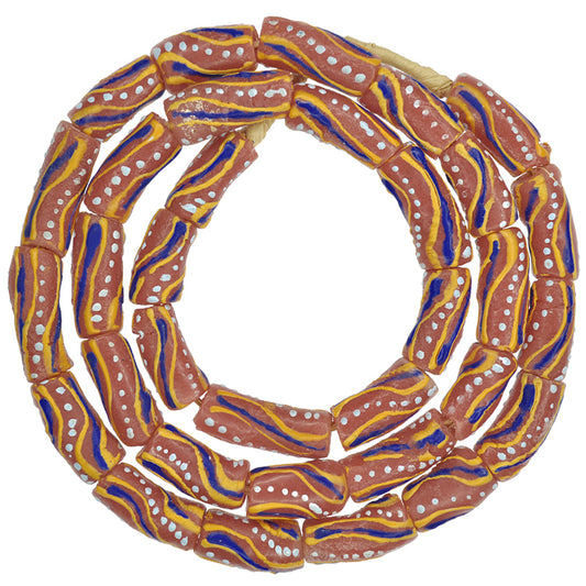Handmade Ghana Krobo Glass Beads - 26" Strand, 9Mm Diameter
