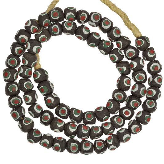 Authentic 11Mm Ghana Krobo Recycled Glass Beads - 26" Strand