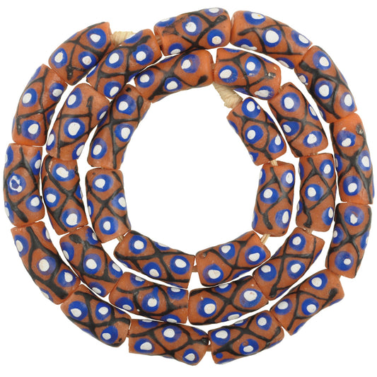 Beautiful 10Mm Fancy African Trade Beads - Ghana Glass Beads