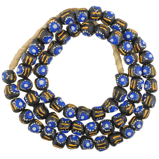 Handmade Fancy Krobo Powder Glass Beads - African Trade Beads