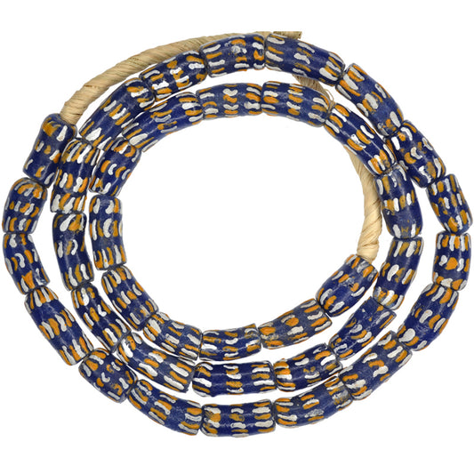 Vibrant Ghanaian Krobo Powder Glass Beads - 8Mm, 26.5" Strand