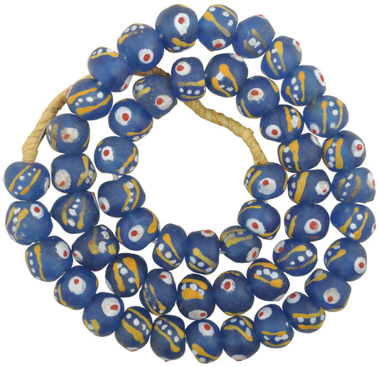 Authentic Ghana Krobo Fancy Powder Glass Trade Beads