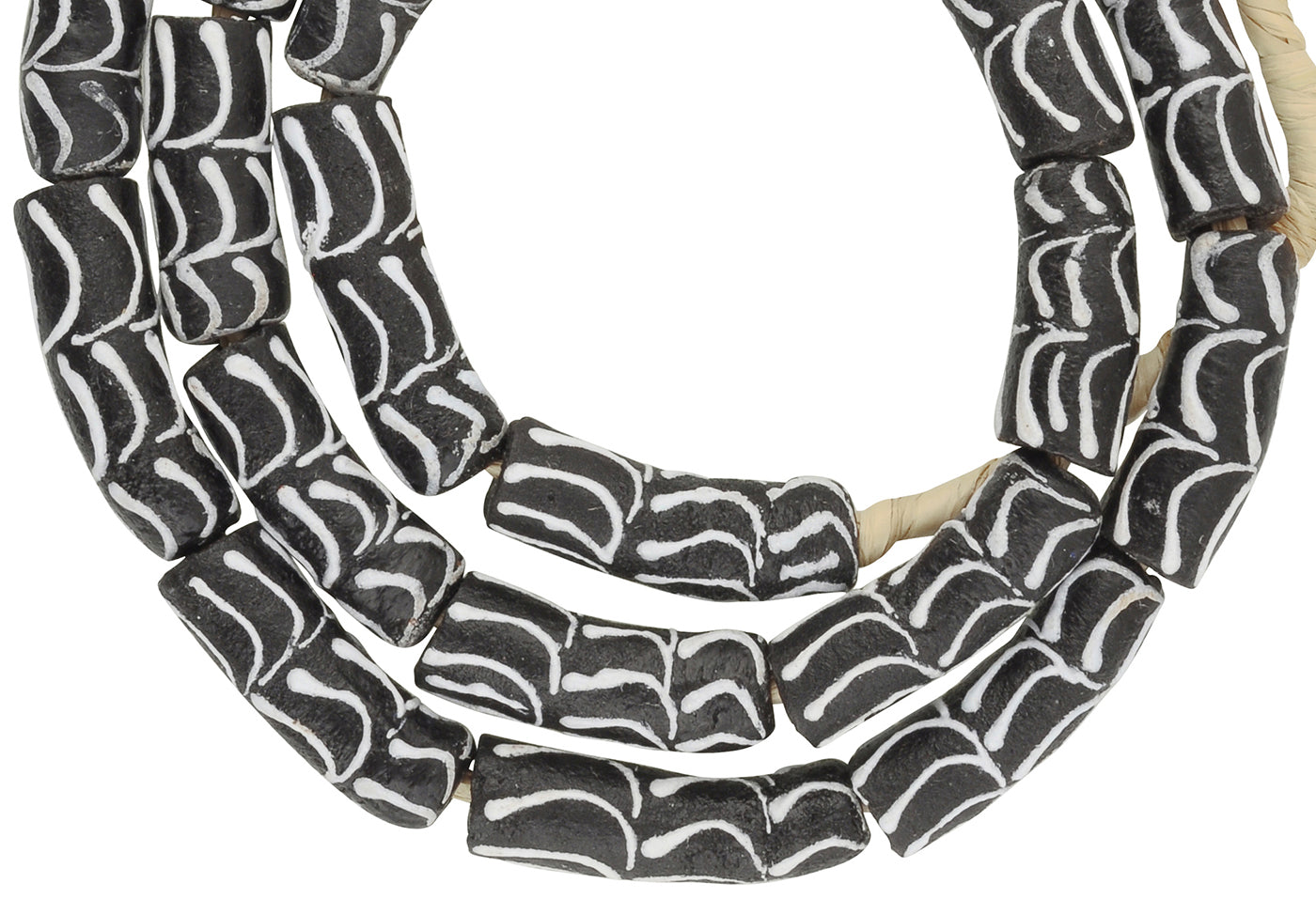 Elegant Powder Glass Beads From Ghana - 8-9Mm African Trade Beads - close-up