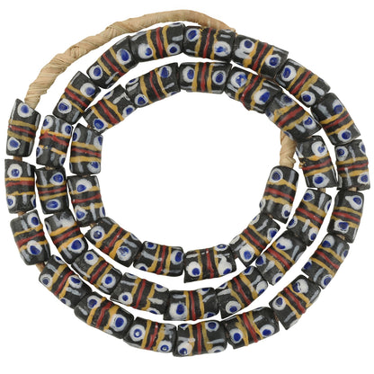 Elegant Ghanaian Powder Glass Beads - Recycled Krobo Beads, 9Mm