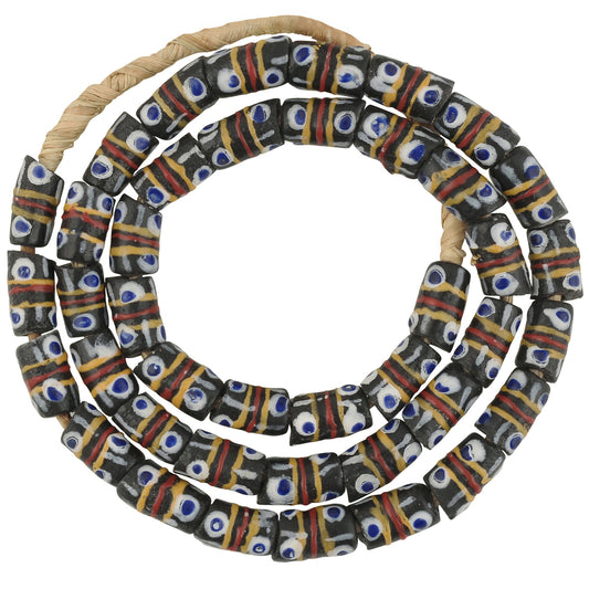 Elegant Ghanaian Powder Glass Beads - Recycled Krobo Beads, 9Mm