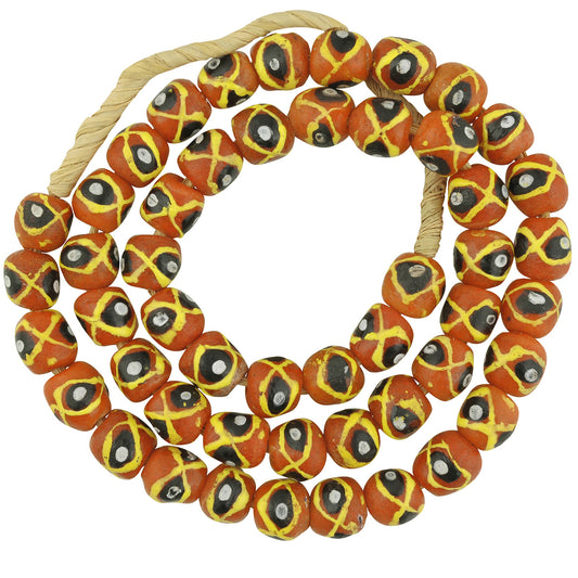 Handcrafted African Trade Beads - Fancy Glass Beads From Ghana