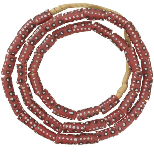 African Trade Beads: 7Mm Fancy Powder Glass Krobo Beads