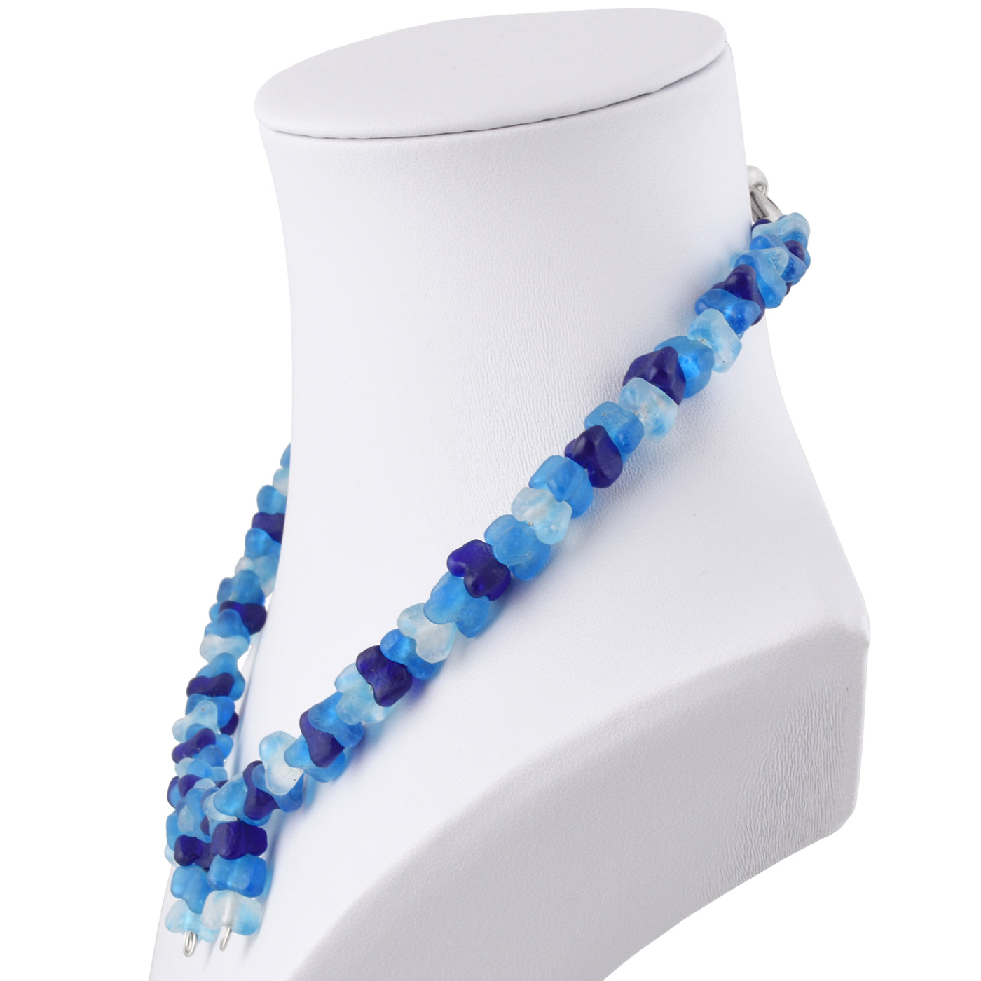 African Glass Trade Beads Handmade Necklace Jewelry Memory Wire Stainless Steel