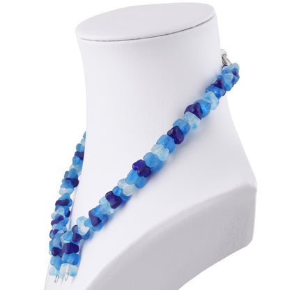 African Glass Trade Beads Handmade Necklace Jewelry Memory Wire Stainless Steel