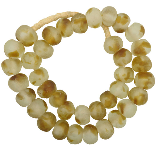 Beautiful Translucent Multicolored Krobo Glass Beads - 20-22Mm