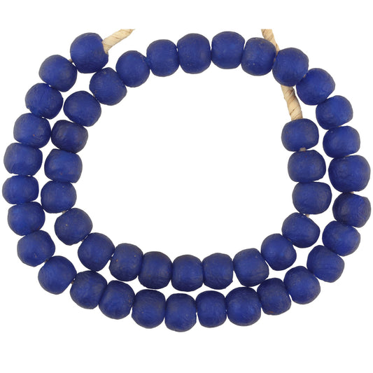 Translucent Recycled Krobo Glass Beads - 13-14Mm, 21.5" Strand