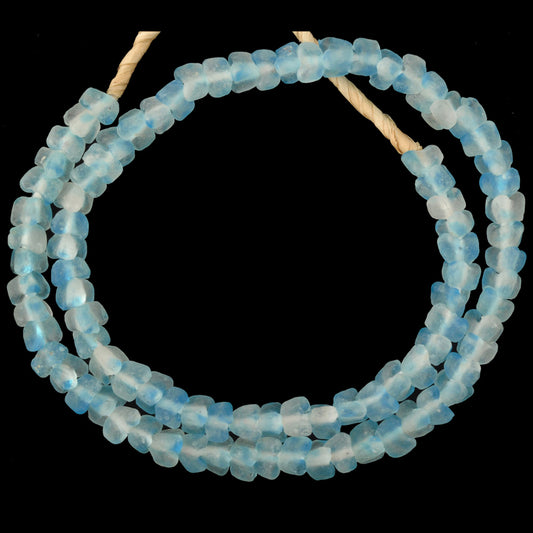 Translucent Krobo Glass Beads - 9Mm, Handmade In Ghana