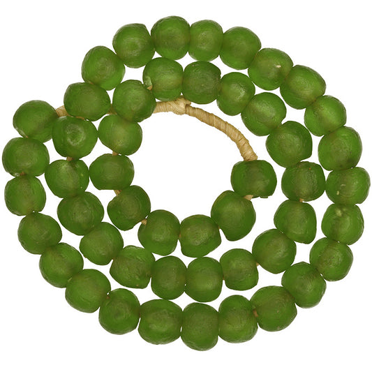Authentic Translucent Krobo Glass Beads - 13Mm Ghana Trade Beads