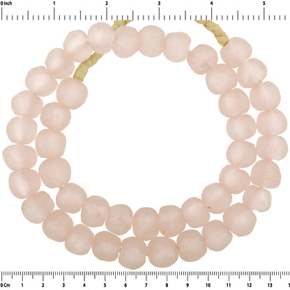 Translucent Bottle Glass Beads, 13-14Mm - African Trade Beads - close-up