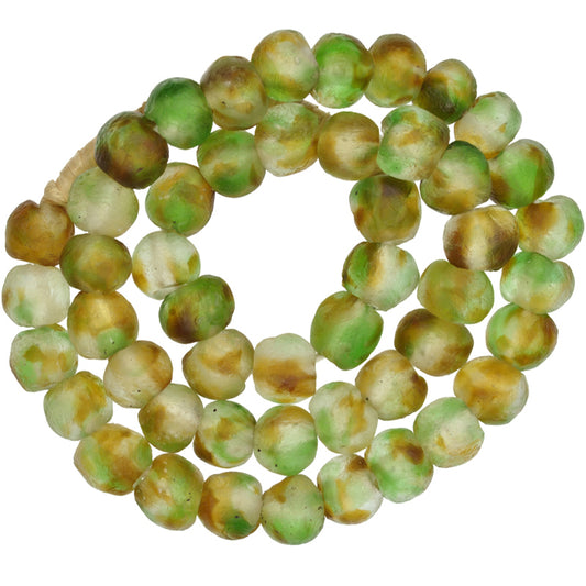 Translucent Recycled Glass Beads - 21.5" African Trade Beads