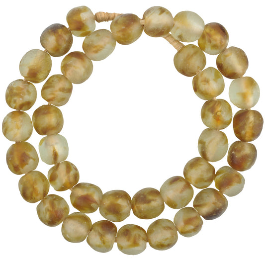 Translucent African Trade Beads - 16-17Mm Krobo Glass Beads