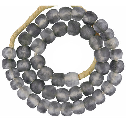 Translucent Recycled Krobo Glass Beads - 20.5" African Trade Beads