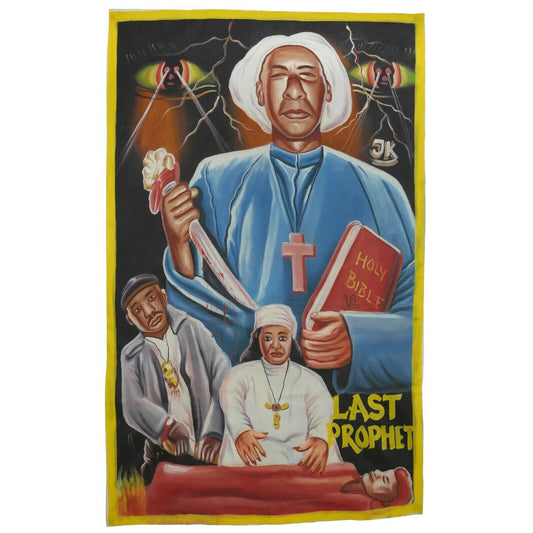 Last Prophet Movie Poster - Authentic Ghanaian Hand-Painted Art