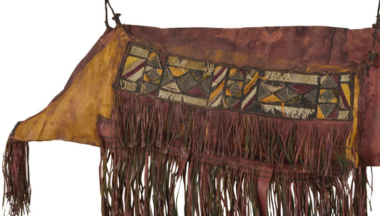 Camel Saddle Bag Old African Tuareg Leather Niger Mali Sahara Bedouin - alternate view