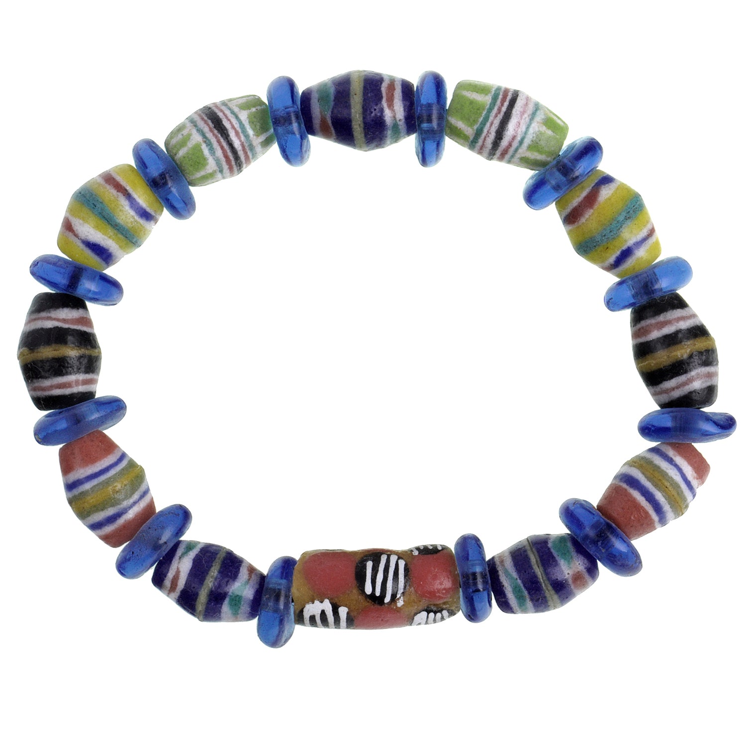 Handmade African Beaded Bracelet - Glass Beads From Ghana