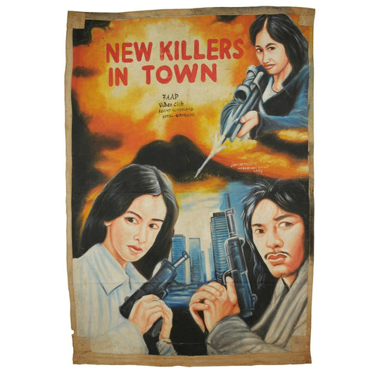 New Killers In Town - Authentic Ghana Hand-Painted Movie Poster 61"X42"