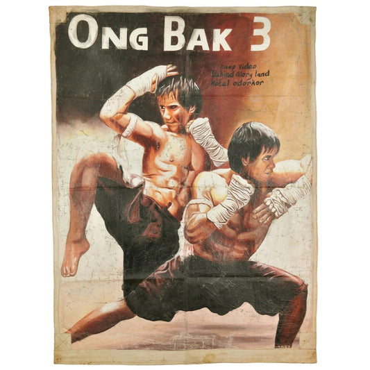 Ong Bak 3 - Rare Ghana Hand Painted Martial Arts Poster