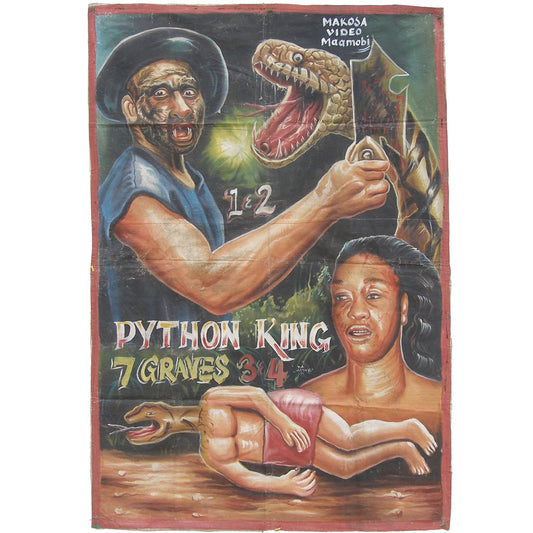 Authentic Python King 7 Graves Movie Poster - Hand-Painted