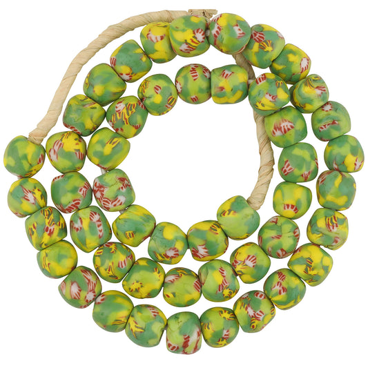 Stunning Ghana Fused Glass Beads - 12Mm Recycled African Trade Beads