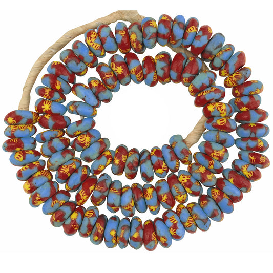Large African Trade Beads: Recycled Ghana Glass Disks