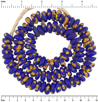 Large African Trade Beads - Recycled Ghana Glass Beads - zoomed-in detail