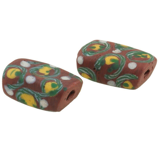 Antique African Trade Beads: Venetian Lampwork Tabular Fancy Beads