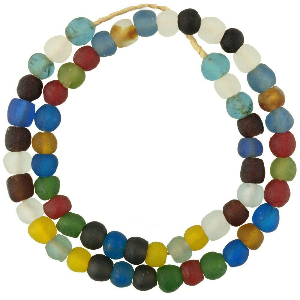 African Trade Beads - Handmade Recycled Bottle Glass Beads