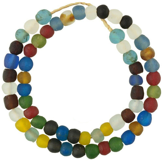 African Trade Beads - Handmade Recycled Bottle Glass Beads