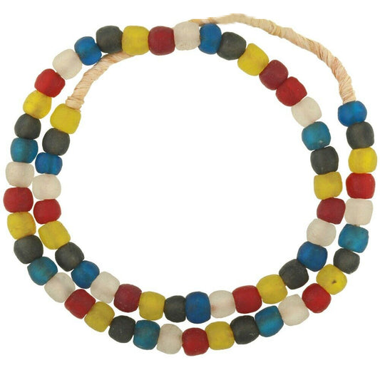 10Mm African Trade Beads: Handmade Bottle Glass Beads From Ghana - horror scene artwork