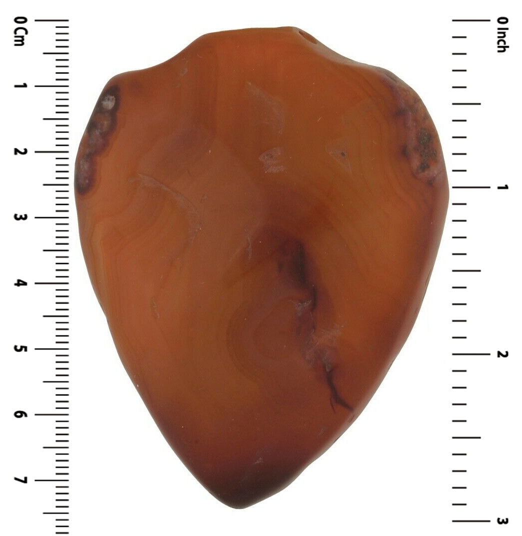 Antique Carnelian Agate Trade Bead Pendant – Cambay, India (72×55 mm)