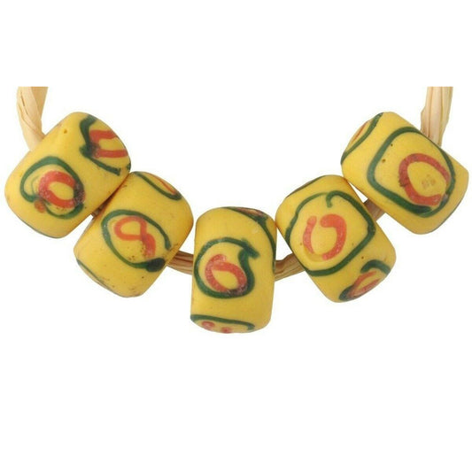 Antique Venetian Eye Fancy Lampwork Glass Trade Beads, 12-13Mm