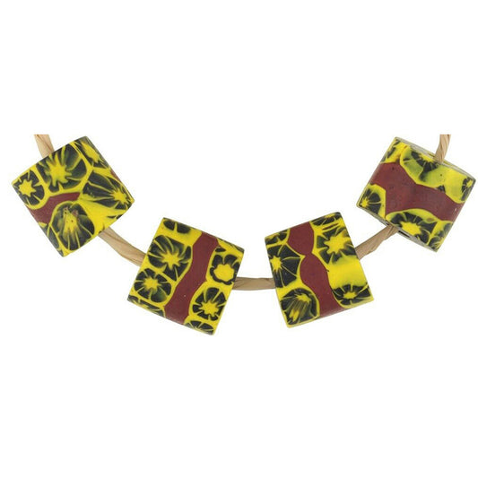 Antique Banded Millefiori Venetian Mosaic African Trade Beads