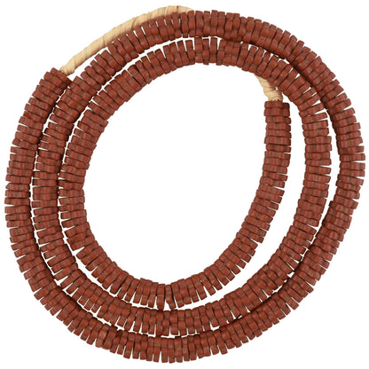 Old Brown Spacer Flower Czech Glass Trade Beads - Vintage Bohemian