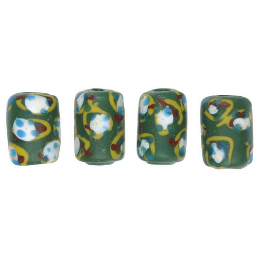 Antique Green Ghost Venetian Lampwork Beads - African Trade