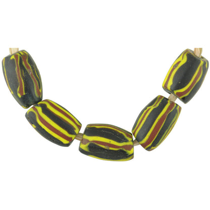 Antique Oval Venetian Millefiori Trade Beads - African Mosaic Glass