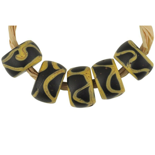 Antique Venetian Rattle Snake Fancy Glass Trade Beads - African Lampwork