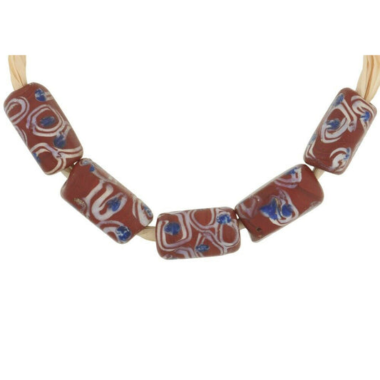 Antique Rectangular "Eye" Venetian Lampwork Beads - African Trade