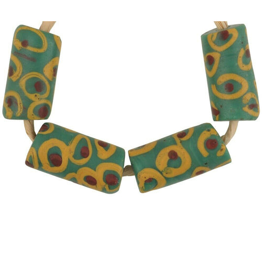 Antique Green Eye Fancy Venetian Lampwork Beads, 20-21Mm