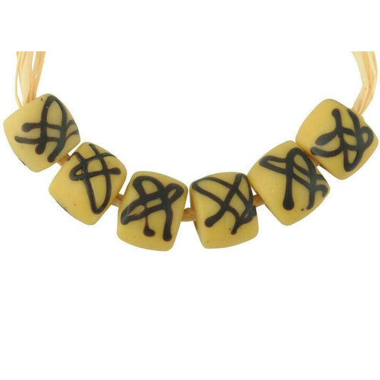 Rare Antique "Akoso" Venetian Lampwork Beads, 6 Pieces