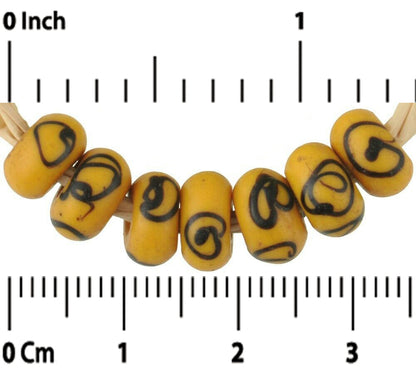 Ghana African Trade Beads Zen Disks Antique Venetian Glass Beads Wound Spacers - alternate view
