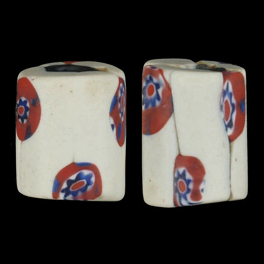 Rare Antique Venetian Millefiori Mosaic Glass Trade Beads  17-18Mm