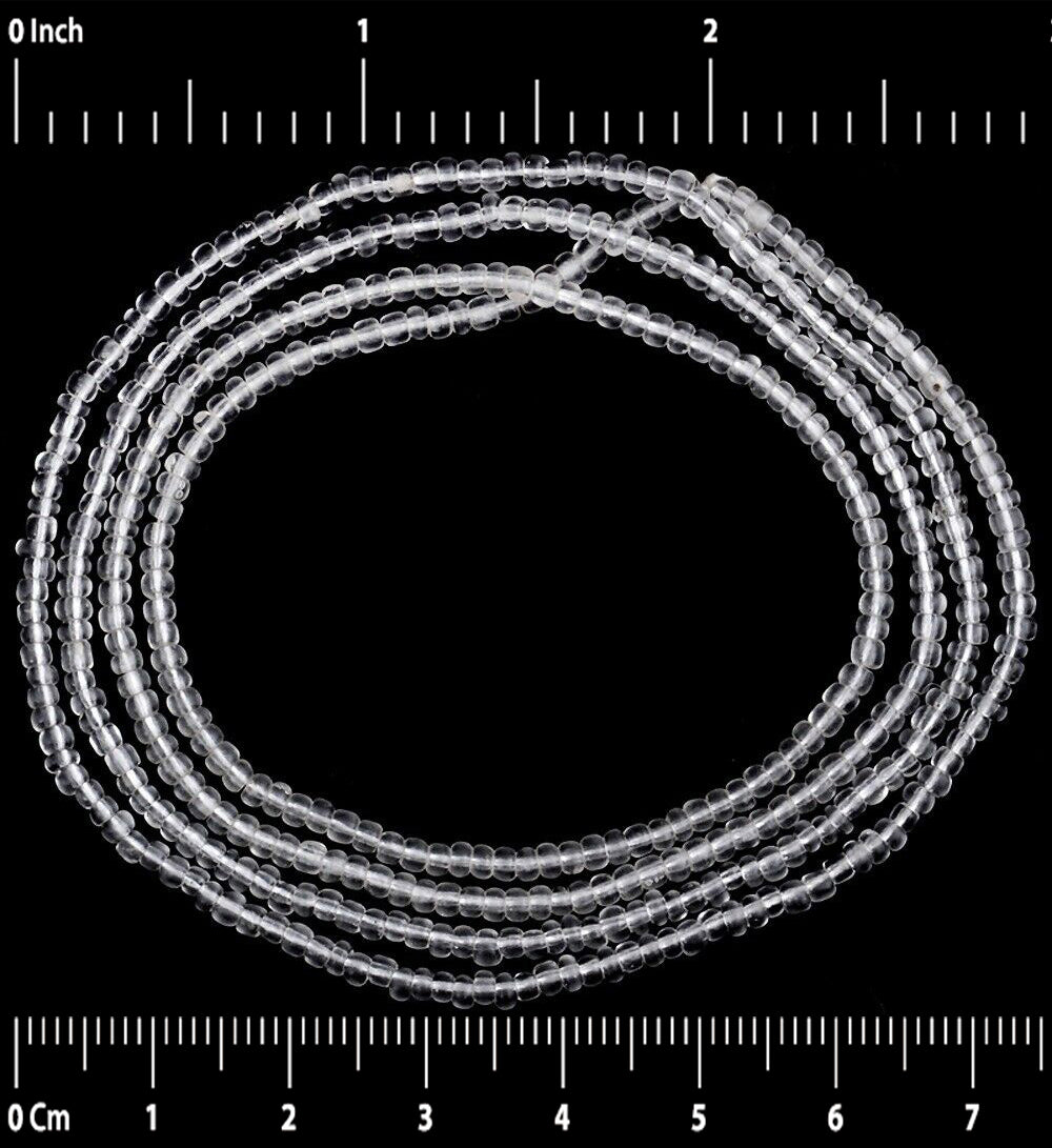 Unique 2 mm Translucent Old Venetian Seed Beads Strand – Excellent Condition
