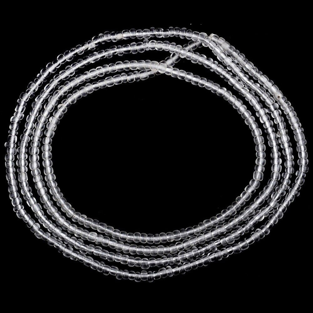 Unique 2 mm Translucent Old Venetian Seed Beads Strand – Excellent Condition